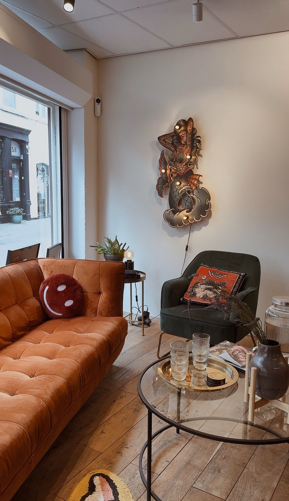 Shot couch area
